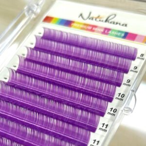 extensiones de pestañas color purpura